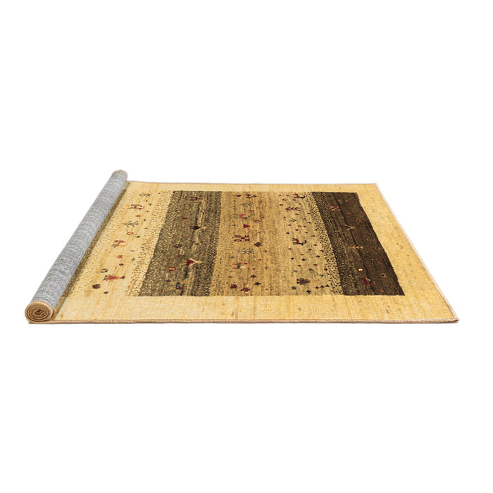 Sideview of Machine Washable Solid Brown Modern Rug, wshcon1568brn