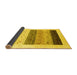 Sideview of Solid Yellow Modern Rug, con1568yw