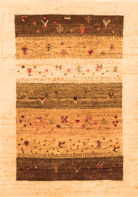 Solid Orange Modern Rug, con1568org