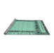 Sideview of Machine Washable Abstract Light Blue Contemporary Rug, wshcon1569lblu