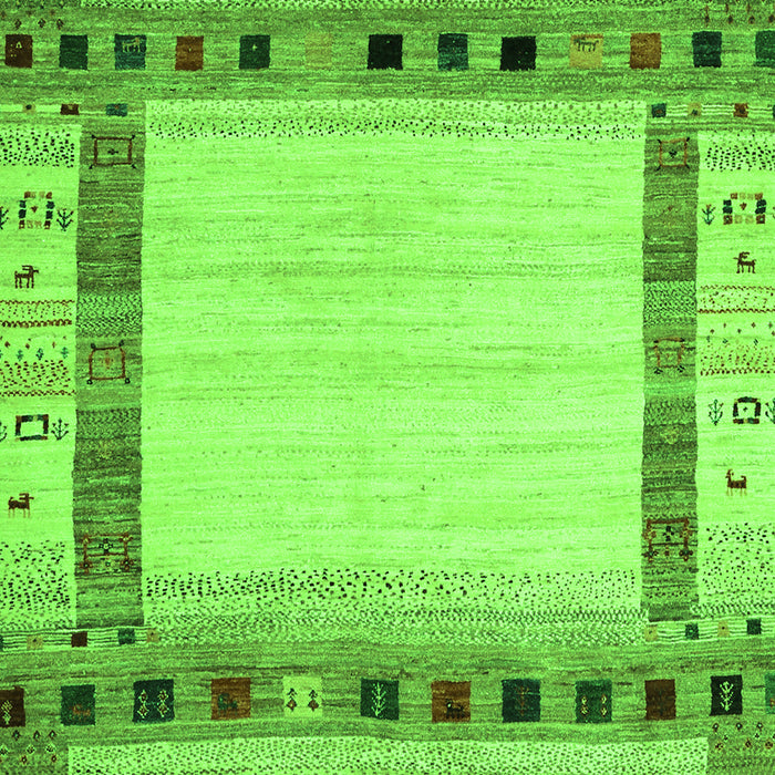 Abstract Green Contemporary Rug, con1569grn