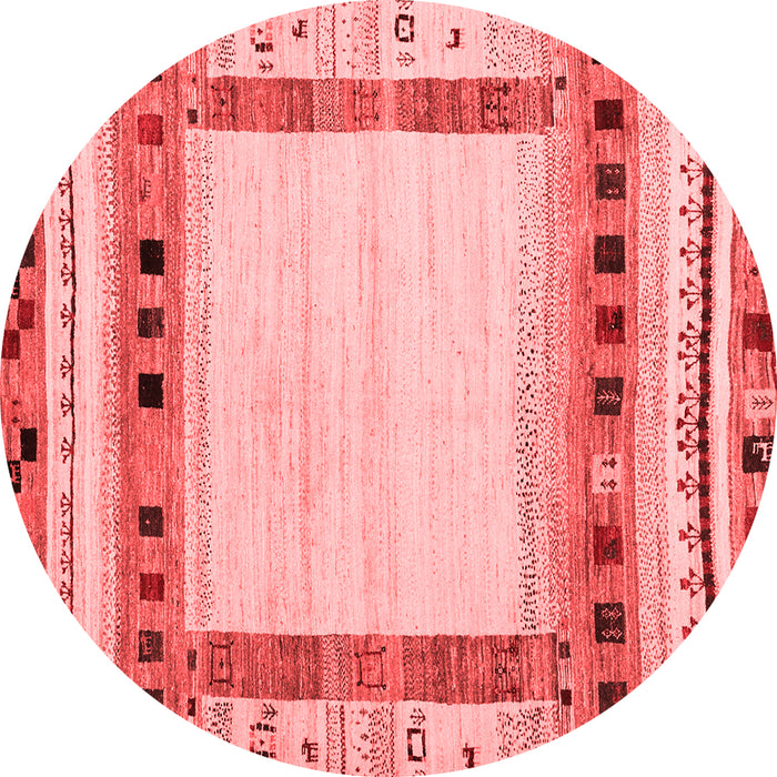 Machine Washable Abstract Red Contemporary Rug, wshcon1569red