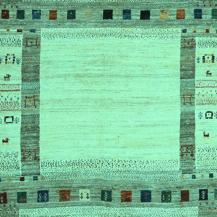 Abstract Turquoise Contemporary Rug, con1569turq