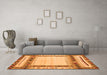 Machine Washable Abstract Orange Contemporary Area Rugs in a Living Room, wshcon1569org