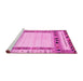 Sideview of Machine Washable Abstract Pink Contemporary Rug, wshcon1569pnk