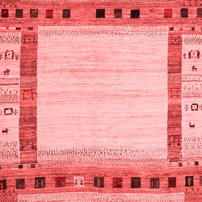 Abstract Red Contemporary Area Rugs