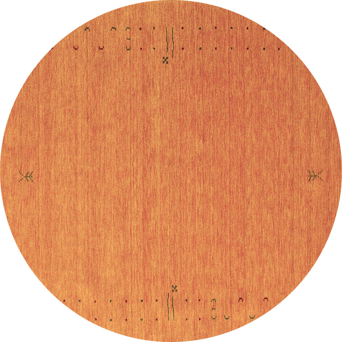 Round Abstract Brown Contemporary Rug, con156brn