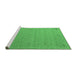 Sideview of Machine Washable Abstract Emerald Green Contemporary Area Rugs, wshcon156emgrn