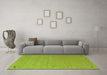 Machine Washable Abstract Green Contemporary Area Rugs in a Living Room,, wshcon156grn