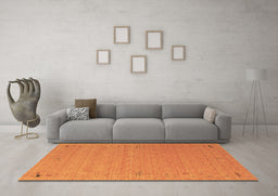 Machine Washable Abstract Brown Contemporary Rug in a Living Room,, wshcon156brn
