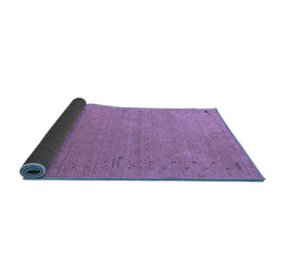 Sideview of Abstract Blue Contemporary Rug, con156blu