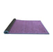 Sideview of Abstract Blue Contemporary Rug, con156blu