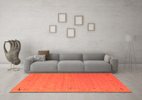 Machine Washable Abstract Orange Contemporary Rug, wshcon156org