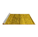 Sideview of Machine Washable Abstract Yellow Contemporary Rug, wshcon1570yw