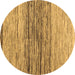 Round Abstract Brown Contemporary Rug, con1570brn