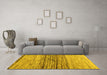 Machine Washable Abstract Yellow Contemporary Rug in a Living Room, wshcon1570yw