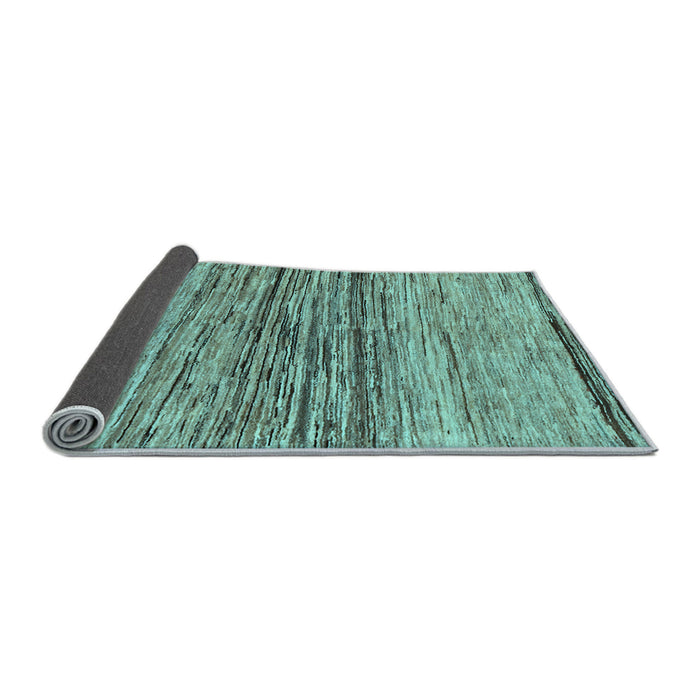Sideview of Abstract Light Blue Contemporary Rug, con1570lblu