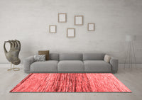 Machine Washable Abstract Red Contemporary Rug, wshcon1570red