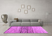 Machine Washable Abstract Purple Contemporary Area Rugs in a Living Room, wshcon1570pur