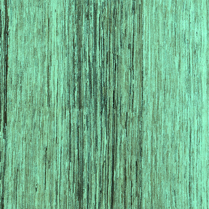 Square Abstract Turquoise Contemporary Rug, con1570turq