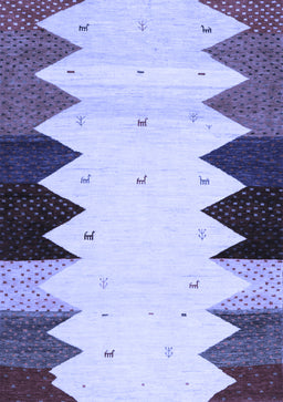 Abstract Blue Contemporary Rug, con1571blu