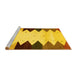 Sideview of Machine Washable Abstract Yellow Contemporary Rug, wshcon1571yw