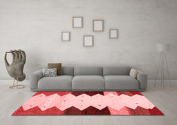 Contemporary Red Washable Rugs