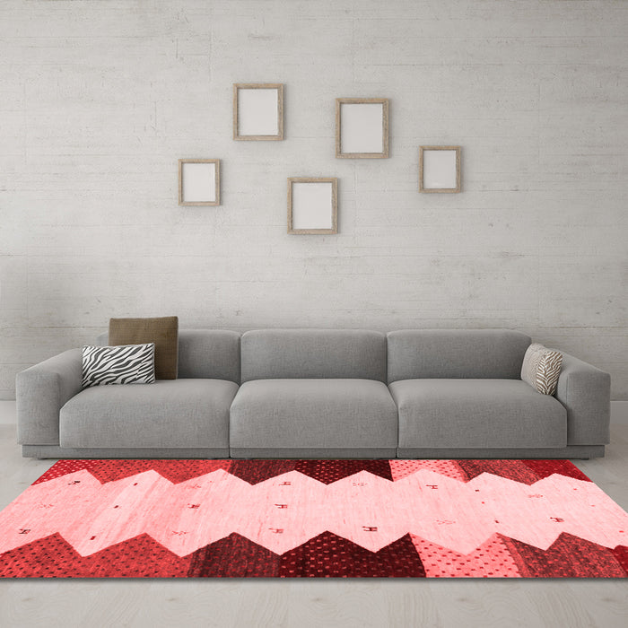 Contemporary Red Washable Rugs