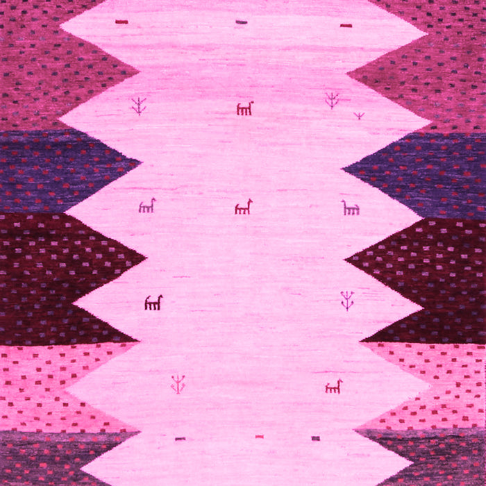 Machine Washable Abstract Pink Contemporary Rug, wshcon1571pnk