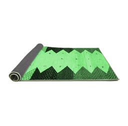 Sideview of Abstract Emerald Green Contemporary Rug, con1571emgrn