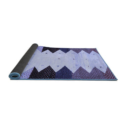 Sideview of Abstract Blue Contemporary Rug, con1571blu