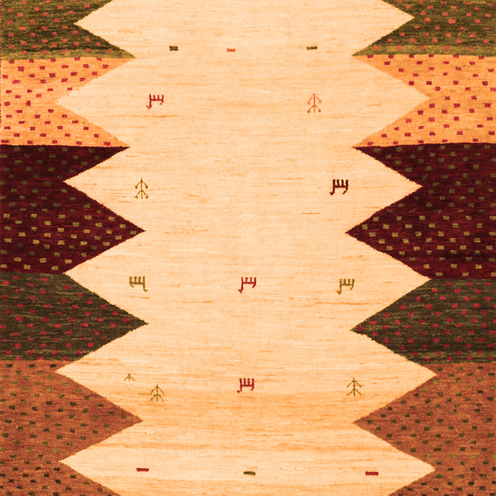 Serging Thickness of Machine Washable Abstract Orange Contemporary Area Rugs, wshcon1571org