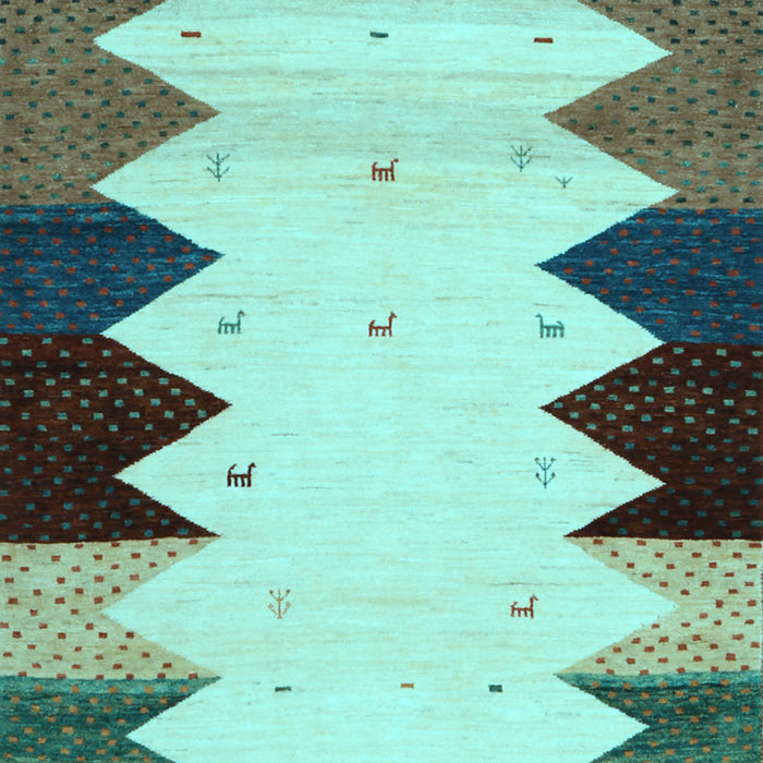 Machine Washable Abstract Light Blue Contemporary Rug, wshcon1571lblu