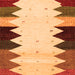 Serging Thickness of Abstract Orange Contemporary Rug, con1571org