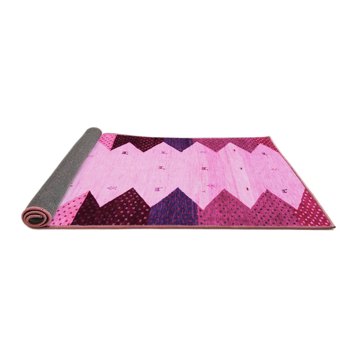 Sideview of Abstract Pink Contemporary Rug, con1571pnk