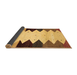 Sideview of Abstract Brown Contemporary Rug, con1571brn