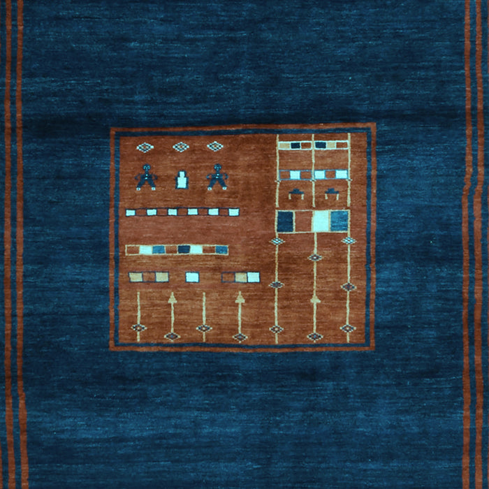 Abstract Light Blue Contemporary Rug, con1572lblu