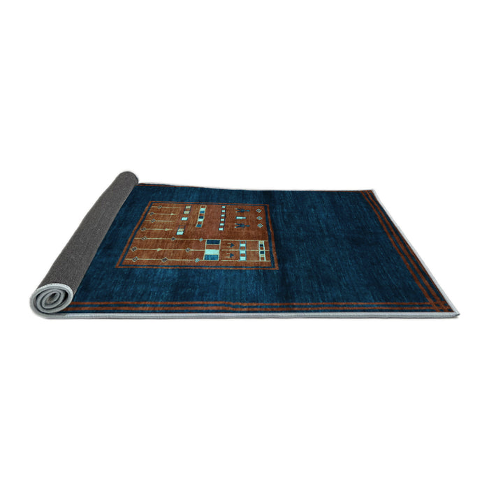 Sideview of Abstract Light Blue Contemporary Rug, con1572lblu