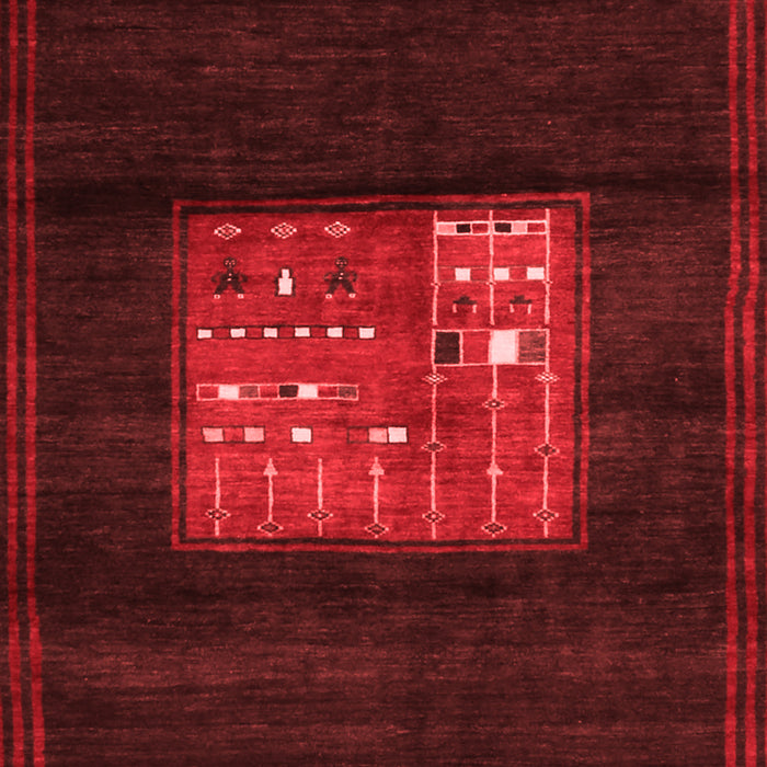 Abstract Red Contemporary Area Rugs