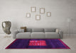 Machine Washable Abstract Pink Contemporary Rug in a Living Room, wshcon1572pnk