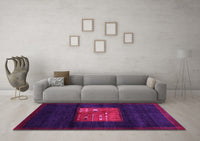 Machine Washable Abstract Pink Contemporary Rug, wshcon1572pnk