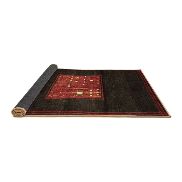 Sideview of Abstract Brown Contemporary Rug, con1572brn