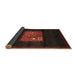 Sideview of Abstract Brown Contemporary Rug, con1572brn