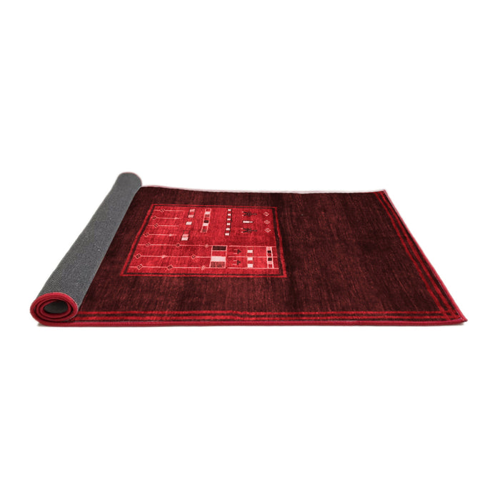 Abstract Red Contemporary Area Rugs