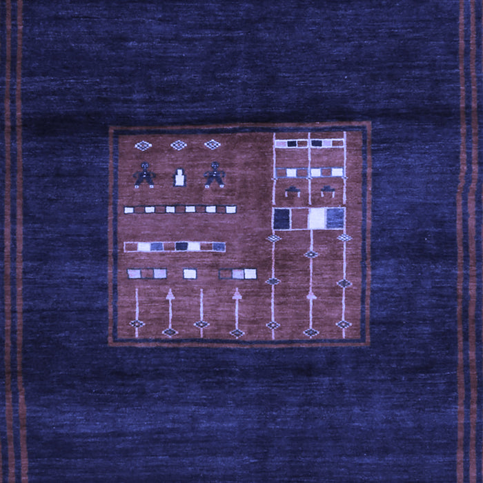 Abstract Blue Contemporary Rug, con1572blu
