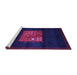 Sideview of Machine Washable Abstract Purple Contemporary Area Rugs, wshcon1572pur