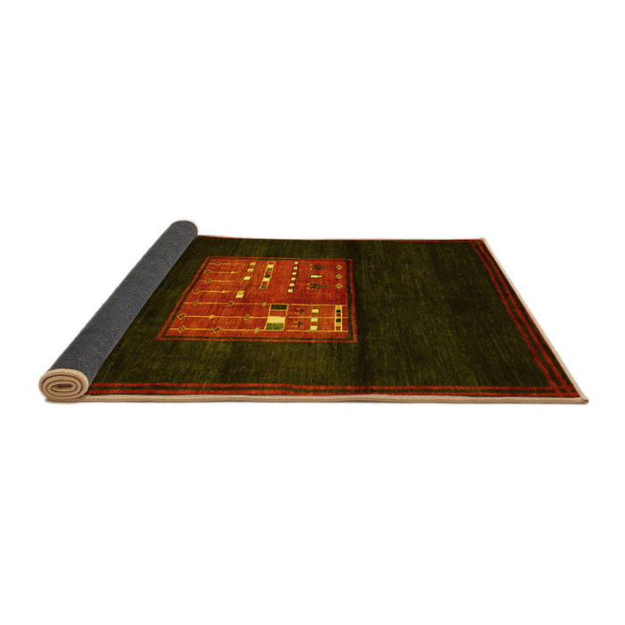 Sideview of Abstract Yellow Contemporary Rug, con1572yw