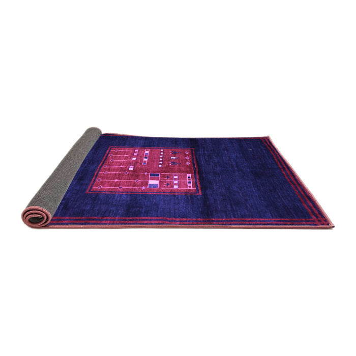 Sideview of Abstract Purple Contemporary Rug, con1572pur