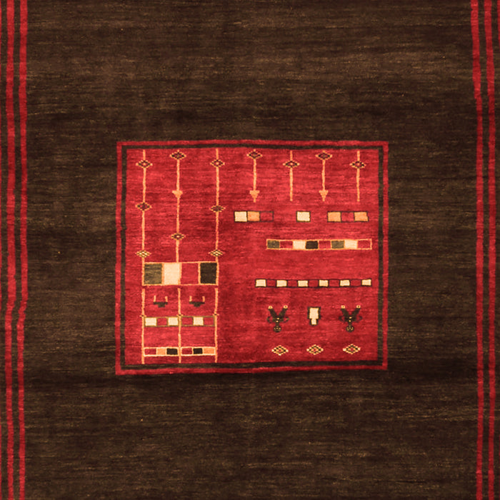 Abstract Orange Contemporary Rug, con1572org