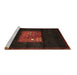 Sideview of Machine Washable Abstract Brown Contemporary Rug, wshcon1572brn